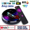 H96 Max X4 Android 11.0 TV Box Amlogic S905x4 8K 4GB 32GB 64GB 2GB 16GB 2.4G 5G WIFI BT4.0 PLAYER