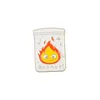 Calacifer 에나멜 핀 사용자 정의 화재 엘프 일본식 애니메이션 브로치 애니메이션 브로치 옷깃 배지 만화 보석 선물 아이들을위한 친구 anime 액세서리