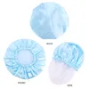 Femmes imperméable bonnets de douche Satin Double couche réversible Bonnet maison soins des cheveux sommeil bonnet de nuit accessoires de bain chapeaux