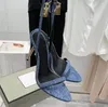 金属南京錠細い文字ベルトハイヒールサンダル 10.5 センチメートル女性の革の高級ドレス宴会婦人靴オリジナルボックスデザイナー工場の靴