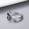 فتح حلقة قابلة للتعديل حلقة إبداعية النمط الرجعية رنين عالي الجودة 925 Silver Plated Ring Jewelry Supply