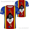 Swaziland t shirt diy ücretsiz özel isim numarası swz t-shirt ulus bayrak sz kingdom country basılı po metin s giyim 220702