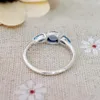 100% 925 Ring de zafiro de diamantes azul de plata esterlina con cajas originales Fit Pandora Style Ring Wedding Ring Valentine's Day F277R