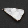 Hanger kettingen natuurlijke kristal driehoek koper geklede piramide witte sieraden dames casual maken ketting diypendant