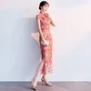 Etnisk kläder kinesiska klänningar röd spetsar vara förlovade qipao klänningar bröllop cheongsam cheongsams traditionell porslin klänning