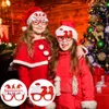 2023 Nuovi occhiali natalizi per bambini Decorazioni Decorazioni natalizie Puntelli per foto Pupazzo di neve Alce Regali per occhiali da festa