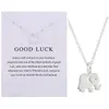 Elephant Pendant Collarbone Chain Cute Little Elephant Necklace