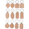 Hooks & Rails 30Pcs Wooden Keychain Wood Pendant Blanks With Keyrings For DIY Key Craft Supplies Color One SizeHooks