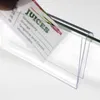 10 8 6CMX4 2CM Clear Plastic PVC Tag Sign Label Display Clip Holder For SuperMarket Store Wood Glass Shelf Montering 100pcs2846