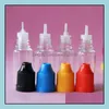 Promosyon Yüksek kaliteli plastik eliquid şişe 5ml 10ml 15ml 20ml 30ml Pet Çocuk geçirmez Şişeler Uzun ve İnce Uçlar Bırakma Teslimat 2021 Paketleme