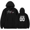 Kpop Stray Kids Hoodie Sweatshirt Män kvinnor överdimensionerade hiphop långa ärmar4024476