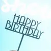 2020 INS 패션 생일 생일 축하 아크릴 케이크 토퍼 베이비 샤워 아크릴 컵 케이크 어린이 생일 파티 케이크 장식 267T