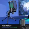 FIFINE ampligame USB-Mikrofon für Gaming-Streaming mit Pop-Filter, stoßfester Halterung, Verstärkungsregelung, Kondensatormikrofon, Laptop, Computer 2206157047841