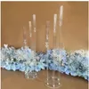 Bröllopsdekoration Centerpiece Candelabra Clear Candle Holder Acrylic Candlesticks For Weddings Event Party SXMY277605852