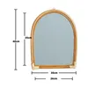 Spiegels rattan hangende muurspiegel innovatieve kunstdressing make -up voor ingang 2xpemirrors