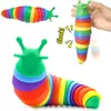 Fidget Toys Slug-Spiel Artikulierte flexible 3D-Slugs Fidget Toy Alle Altersgruppen Relief Anti-Angst-Sensorik für Kinder Aldult