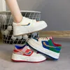 2022 Real Leather High Quality Shoes Ins Sports Trendy White Red Leisure Dad Storlek 35-40