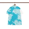 Luksusowe designerskie koszule męskie moda kwiat koszulka Hawaje kwiatowe swobodne koszule Mężczyźni Slim Fit Bris Sleeve TEE Rozmiar M-2xl