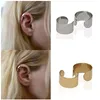 Clip-on & Screw Back Pairs Of Stainless Steel Earmuffs For Men And Women Without Perforation Spiral Ear Clip Fake CartilageEarrings Black RG