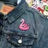Pink Flamingo Animal Couture Notions Couches Broderie Fer sur Patch pour Vêtements Chapeaux Sacs Design personnalisé