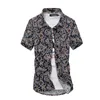 Erkekler Sıradan Gömlekler Erkek Beach Hawaiian Gömlek Tropikal Kısa Kollu Artı Boyut Çiçek Erkek Tatil Giyim Camisas Summe