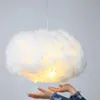 펜던트 램프 현대 램프 LED 매달려 조명 조정 거실 침실 어린이 방 실내 장식 구름 샹들리에 조명