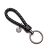 Handgemaakte Braid Real Sheepskin Leather geweven touw Keychain Pols Paar Key Chain Llavero Key Ring Key Holder Car Pendant 220516