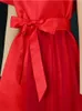 Plus Size Kleider One Shoulder Red Partykleid 4XL Kurzarm Unregelmäßiger Tüll Patchwork Mini Für Frauen Abend CocktailkleiderPlus