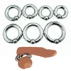 Penis bondage lås kuk ring metall scrotum boll bår fördröjning utlösning tung rostfritt stål erotiska cbt sexiga leksaker för män