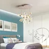 Hanglampen Noordelijke moderne eenvoudige liefde plafondlamp meisje slaapkamer kinderkamer cartoon creatieve romantische roze hartvormige kroonluchter