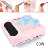 80W Nail Art Ausrüstung Staubabsaugung Kollektor Ventilator Staubsauger Maniküre Werkzeug Starke Leistung UV Gel Nagellack Staubventilatoren Maschinen