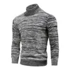 Men's Sweaters Winter Men's Turtleneck Sweaters Cotton Slim Knitted Pullover 220823