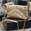 Высококачественный кошелек Loulou Comwory Luxurys Designers Bags подлинный кожаный мессенджер цепь куча для плеча мешка женщина Ключ Кошелька Кошелька сумки сумки мм мм черные