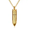 Bullet hanger voor mannen gegraveerd Lord Bijbel Gebed ketting Roestvrij staal mannelijke sieraden Crematie As urn Bijoux278o72668983238649