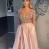 Lange funkelnde Gala Prom Kleider 2022 sexy Meerjungfrau von der Schulter Langarm afrikanische Damen Black Girl Paillettenabschluss