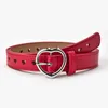 Belts Belt Hollow Heart Shape Candy Colors Kids For Boy Girl Lady Women PU Leather Adjustable Luxury Designer Metal Buckle BeltsBelts