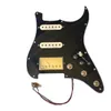 Upgrade Predered Black SSH Guitar Pickguard Yellow Sd Alnico 5 Pickups Cewki podzielone 7 Way Swtich gitar