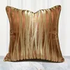 Almofada de lance de luxo para sofá sofá home decoração veludo macio almofada quadrada sólida 45 * 45 dourados 220402