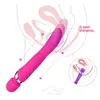 G Spot Heat Vibrator Sexiga leksaker för kvinna Magic Wand Massager Dual Motor Rotating Clitoris Stimulator Masturbator Products