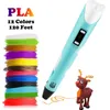 Dikale 3D -ручка светодиодная экрана Diy Printing PLA Филамент творческий подарок игрушки для детей дизайн рисунок сетто