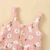 Citgeett Summer Kids Girl Cloths Daisy Floral Print Sloressless jarretl Tops Bants Short Set J220711
