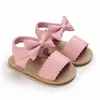 Baby babyschoenen meisje schoenen zomer meisjes sandalen pu lederen bowknot rubber zool anti-slip pasgeboren eerste wandelaarschoen