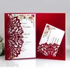 50pcs puste eleganckie laserowe zaproszenie do pozdrowienia dostosuj biznes z RSVP Card Party Wedding Dekoracja 220711