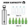 زجاجة مائية زجاجة الفولاذ المقاوم للصدأ محمولة ركوب الدراجات الرياضية مضادة BPA السعة كبيرة الحرة مع Bagwater
