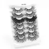 7 paires de faux cils à boucles moelleuses à bande russe 6D 25MM, longs dramatiques, multipack, Volume doux