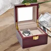 Titta på lådor Fall Wood Storage 2 Slots Watches Display Box Jewely Case Organizer Holder Promotion BoxesWatch Hele22