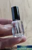 Bouteille en verre d'huile d'ongle de 3ML, verre Transparent avec bouteille d'huile d'ongle de brosse noire, bouchon à vis noir en plastique à fond carré, 30 pièces/lot