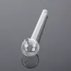 Clear Mini Small Clear Smoking Pipes Pyrex Glass Oil Burner Pipe Nail Smoke Accessories Hand Burning For Dab Rigs Tube Tobacco Dry Herb SW38