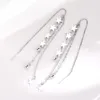 Dangle & Chandelier Silver Color Long Tassel Star Drop Earring For Women Brincos Pendientes Femme Earrings Eh063Dangle Odet22