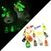 MOQ 50 pièces croco fluorescent JIBZ style de rue mexicain breloques de chaussures lumineuses brillent dans le noir boucles de chaussures en pvc décorations accessoires adaptés aux femmes hommes sandales bracelets